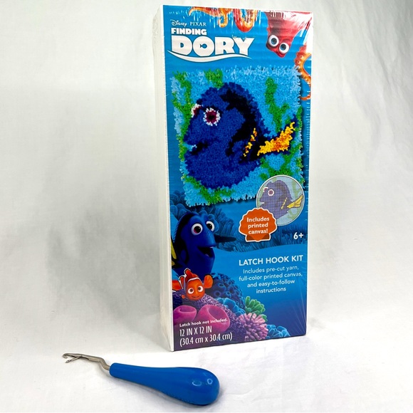 Disney Pixar Finding Dory Latch Hook Rug Kit Crafts Kids Project. TOOL INCLUDED! - Picture 3 of 14